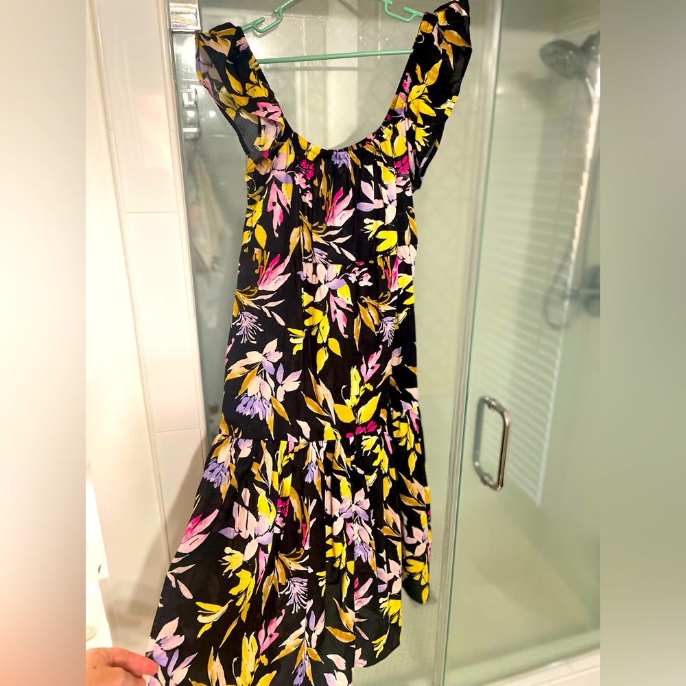 Black/floral midi, XS